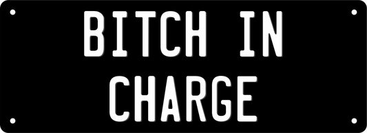 Number Plate - BITCH IN CHARGE