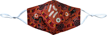 Bulurru Face Mask Adjustable Aboriginal Designs - 8 Designs To Choose From - fair-dinkum-gifts