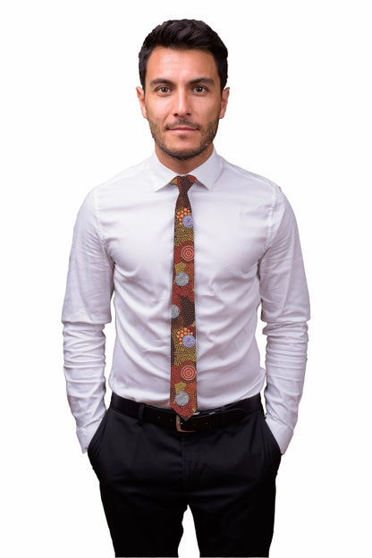 Silk Tie - Upper Bullawa By Wendy Pawley