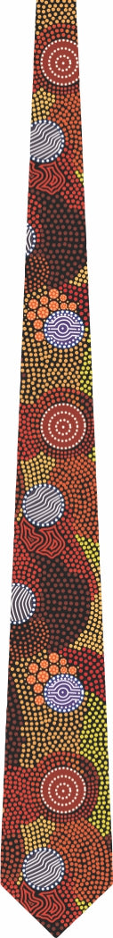 Silk Tie - Upper Bullawa By Wendy Pawley