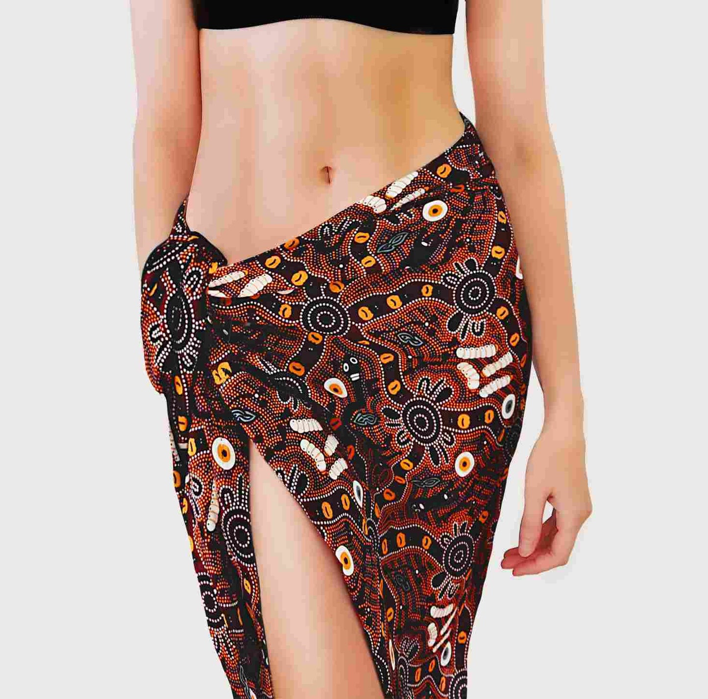 Bush Tucker Tan Chiffon Sarong