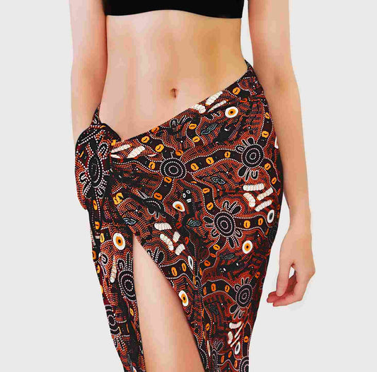 Bush Tucker Tan Chiffon Sarong