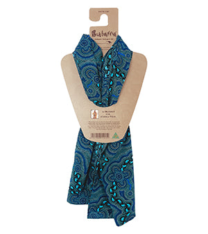 On Walkabout Blue Scarf Long