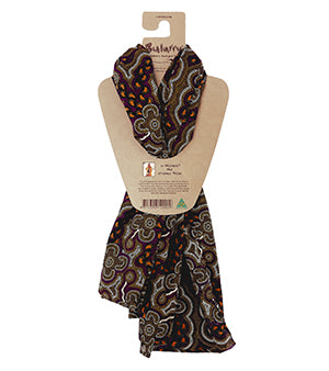 On Walkabout Wine Scarf Long