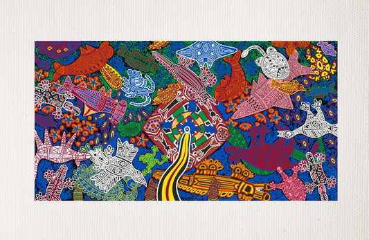 Bulurru Aboriginal Art Canvas Print Unstretched - Heart Of My People By Andrew Williams