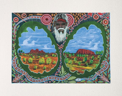 Bulurru Aboriginal Art Canvas Print Unstretched - Dreamtime Uluru & Olgas By Daniel Goodwin