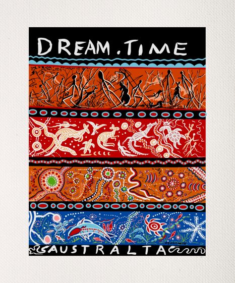 Bulurru Aboriginal Art Canvas Print Unstretched - Dream Time Australia By Daniel Goodwin