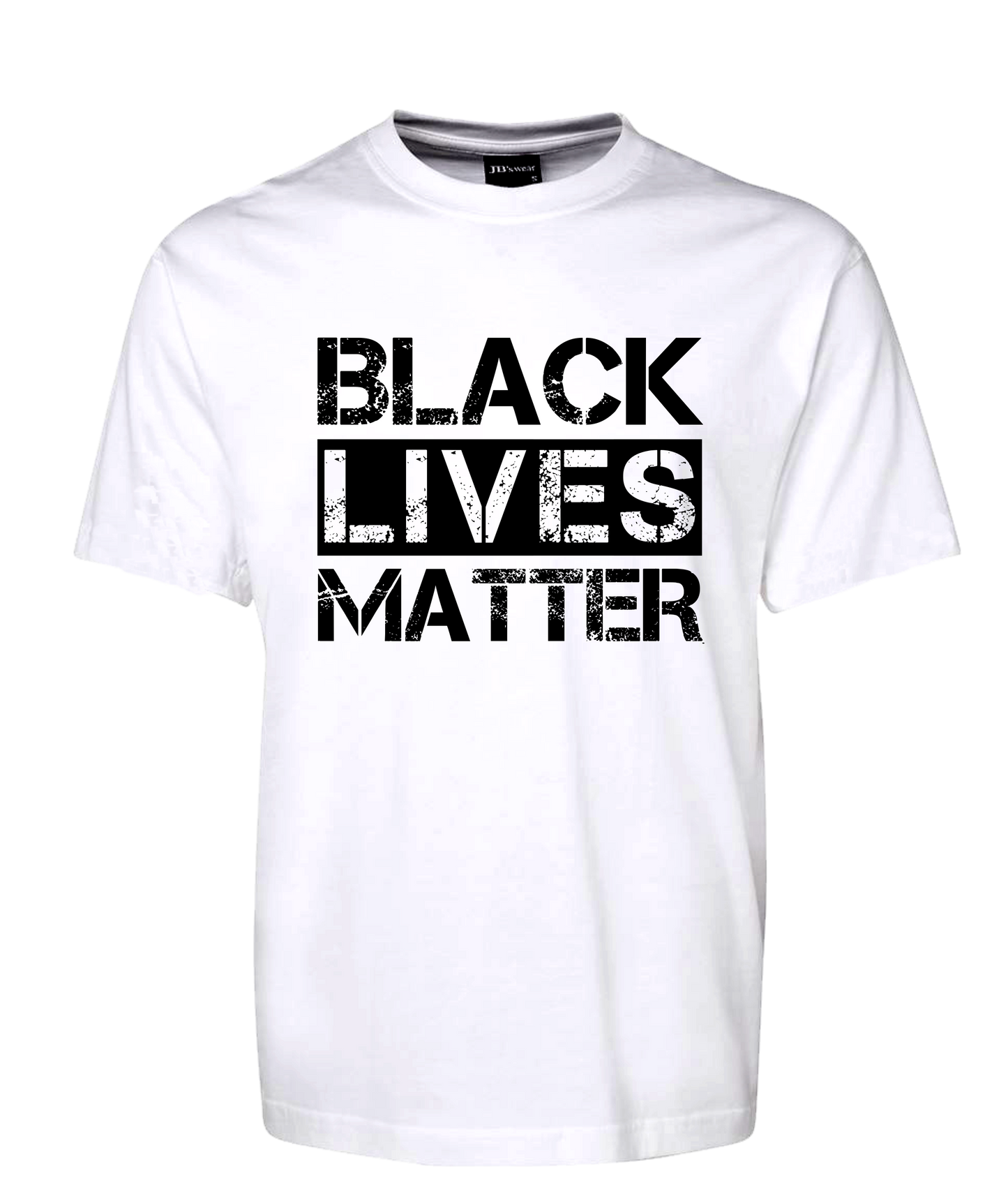 BLACK LIVES MATTER T-SHIRT WHITE TEE ADULT SIZES FDG01-1HT-23026