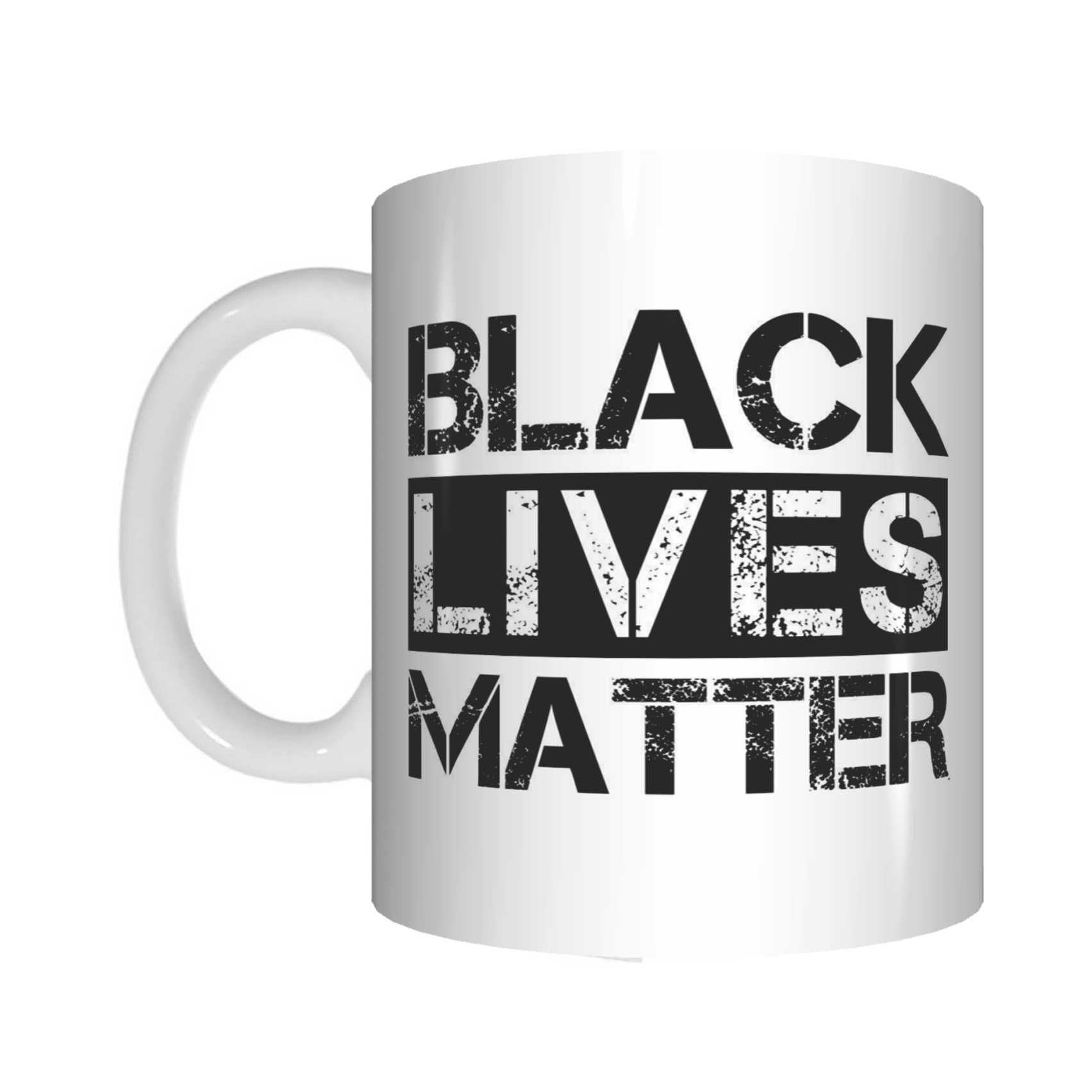 BLACK LIVES MATTER WHITE COFFEE MUG GIFT FDG07-92-26003 - fair-dinkum-gifts