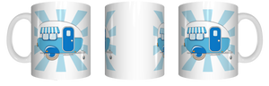 Caravan Mug Personalised Blue FDG07-92-26124