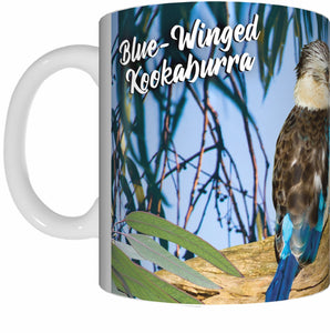 BLUE WINGED KOOKABURRA Mug Cup 300ml Gift Native Aussie Australia Animal Wildlife Birds - fair-dinkum-gifts