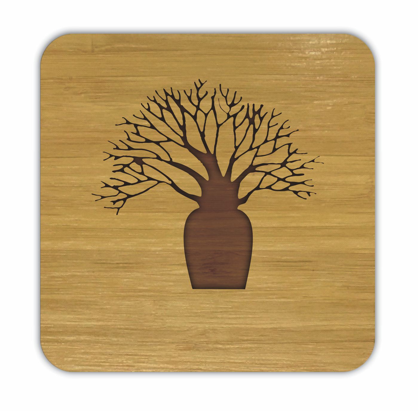 Boab Tree Bamboo Coasters Eco Friendly Set Of 4 Drink Coasters in Box - fair-dinkum-gifts