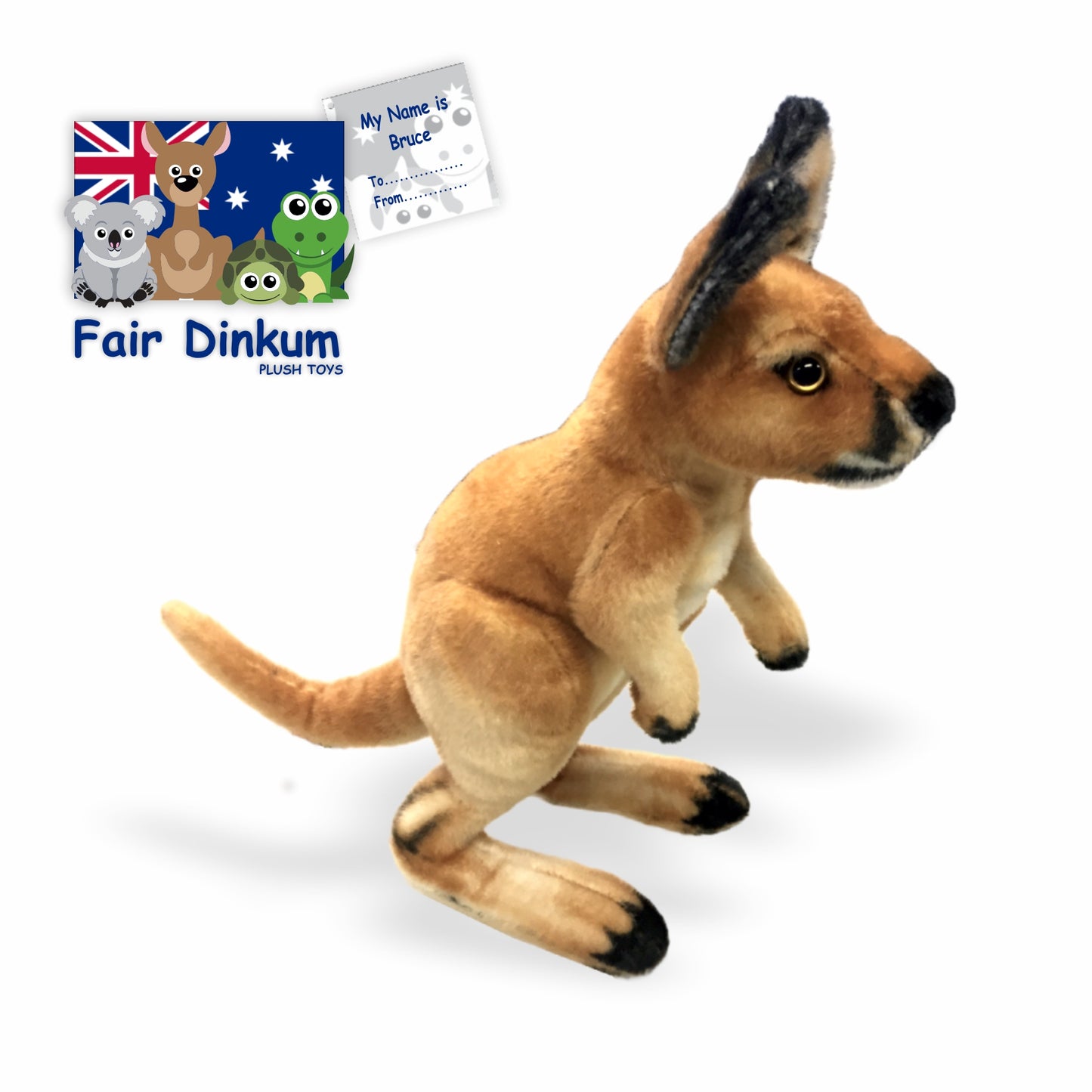 Bruce the Red Kanga Plush Toy Australia - 32cm - fair-dinkum-gifts