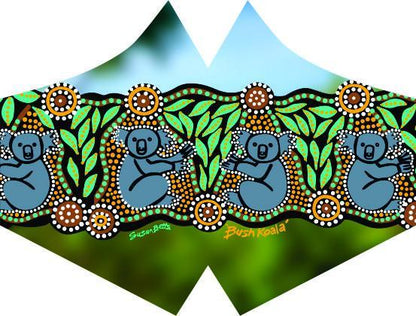 NEW DESIGNS Bulurru Aboriginal Design Face Mask Adult Adjustable