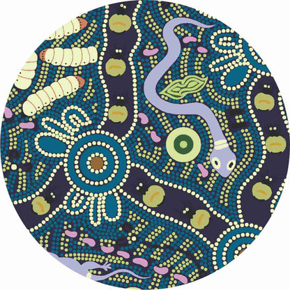 Aboriginal Ceramic Coasters - Set of 4