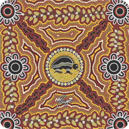 Aboriginal Ceramic Coasters - Set of 4