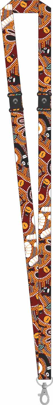 Double Clip Bulurru Aboriginal Lanyard