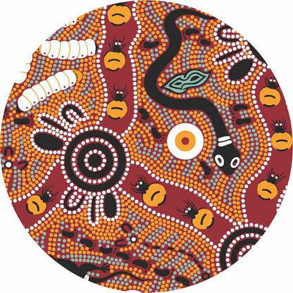 Aboriginal Ceramic Coasters - Set of 4