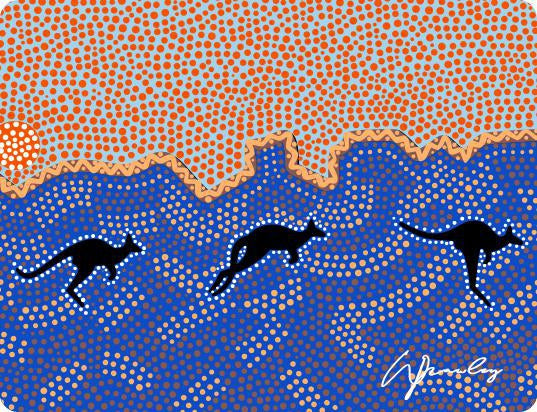 Cork Placemats with Aboriginal Designs