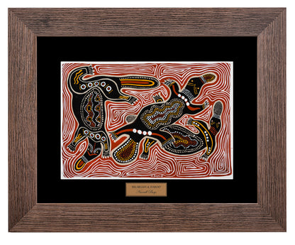 Bulurru Aboriginal Art Canvas Print Unstretched - Bilargun & Daroo By Narrell Boys - Fair Dinkum Gifts