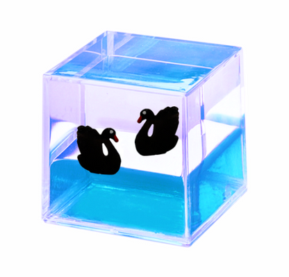 Oily Water Cubes Aussie Gifts Souvenirs Paperweights Coloured Liquid with Floaters - fair-dinkum-gifts