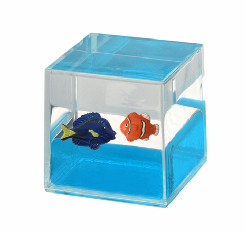 Oily Water Cubes Aussie Gifts Souvenirs Paperweights Coloured Liquid with Floaters - fair-dinkum-gifts