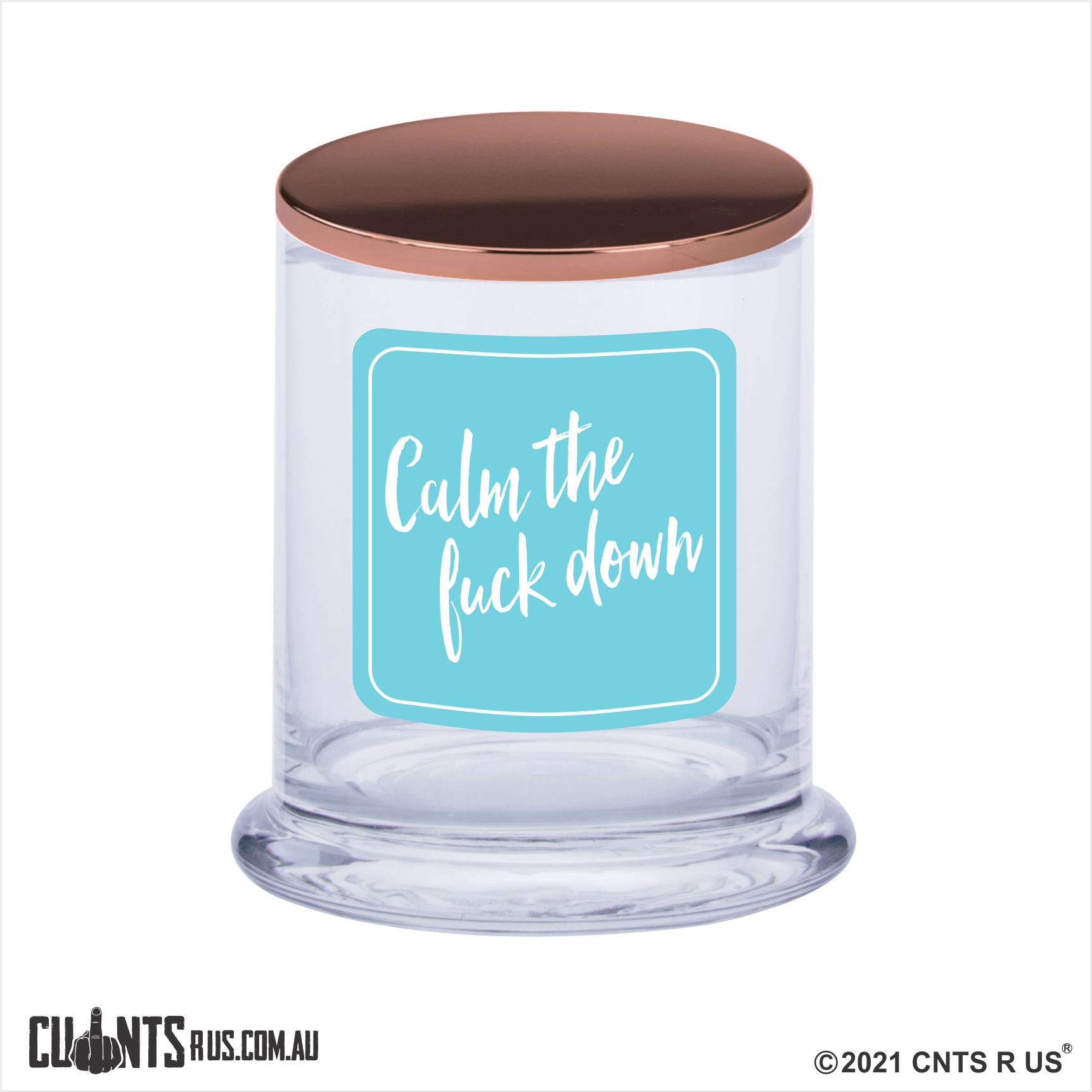 Calm The F*ck Down Scented Candle Rude - fair-dinkum-gifts