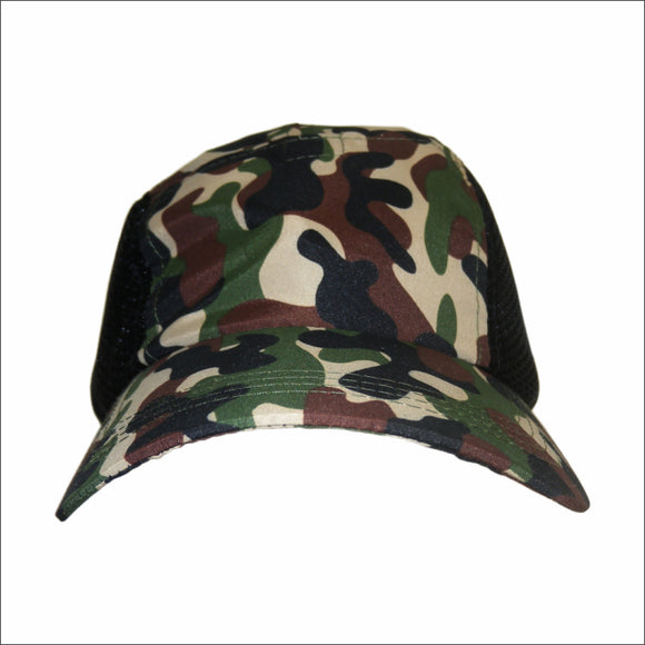CAMO MICROFIBRE LIGHT WEIGHT CAP WITH MESH SIDES CAMOUFLAGE ARMY HAT - fair-dinkum-gifts