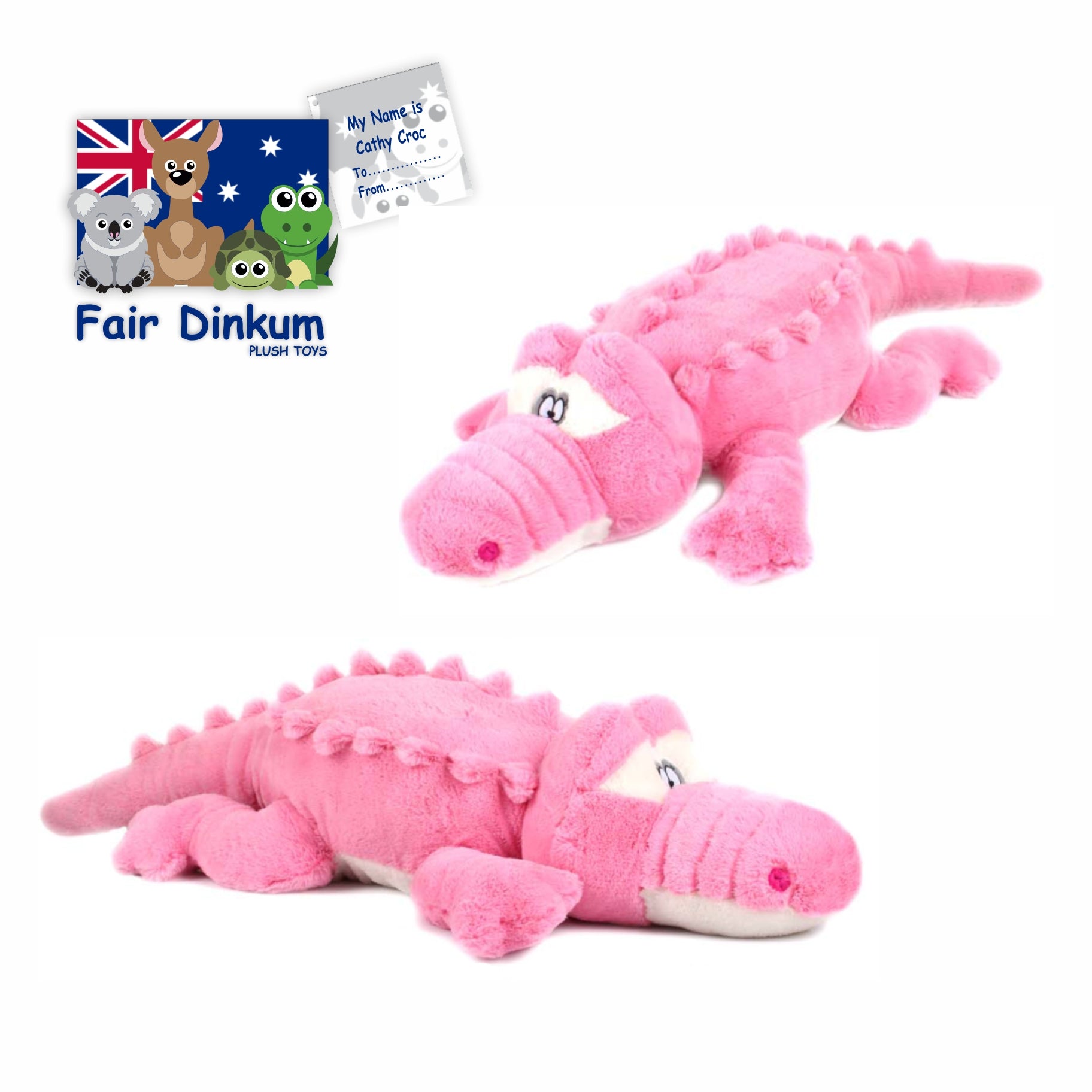 Cathy Croc Plush Toy Crocodile Australia - 50cm - fair-dinkum-gifts