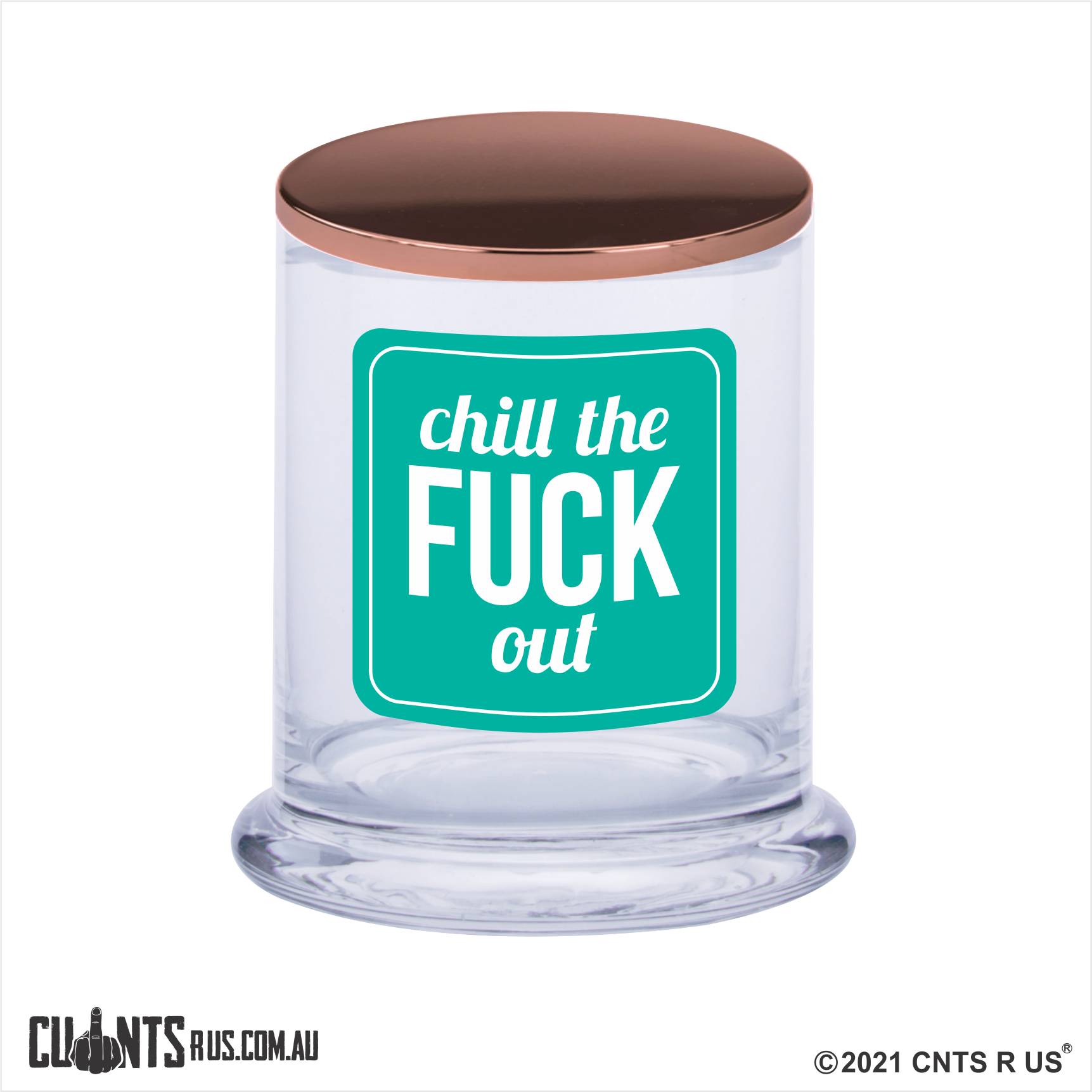 Chill The F*ck Out Scented Candle Rude - fair-dinkum-gifts
