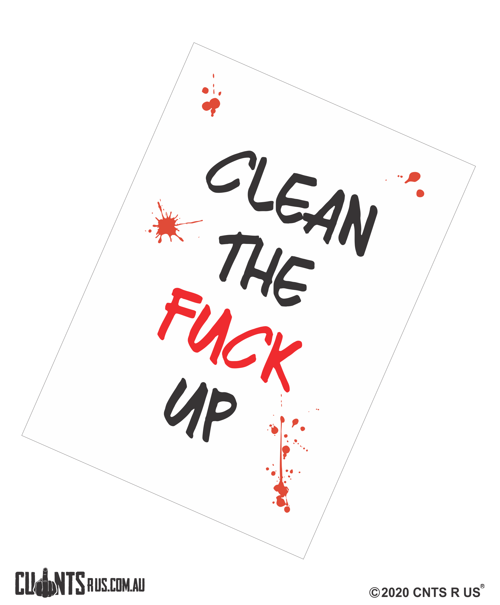 Clean The Fuck Up Cotton Teatowel CRU03-03-14000 - Fair Dinkum Gifts