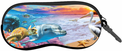 Glasses Case Neoprene w/Belt Clip Aussie Designs Australian Themes Animals Souvenirs