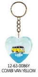 Oily Heart Key Rings Aussie Gifts Souvenirs Coloured Liquid with Floaters Love Heart Keyrings