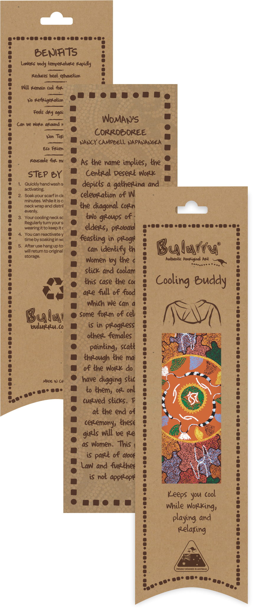 ""NEW** Cooling Buddies Aboriginal - 4 designs to choose from - fair-dinkum-gifts