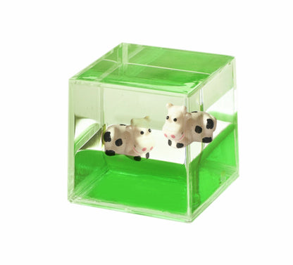 Oily Water Cubes Aussie Gifts Souvenirs Paperweights Coloured Liquid with Floaters - fair-dinkum-gifts