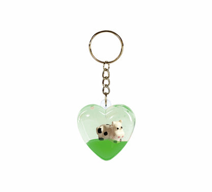 Oily Heart Key Rings Aussie Gifts Souvenirs Coloured Liquid with Floaters Love Heart Keyrings - fair-dinkum-gifts