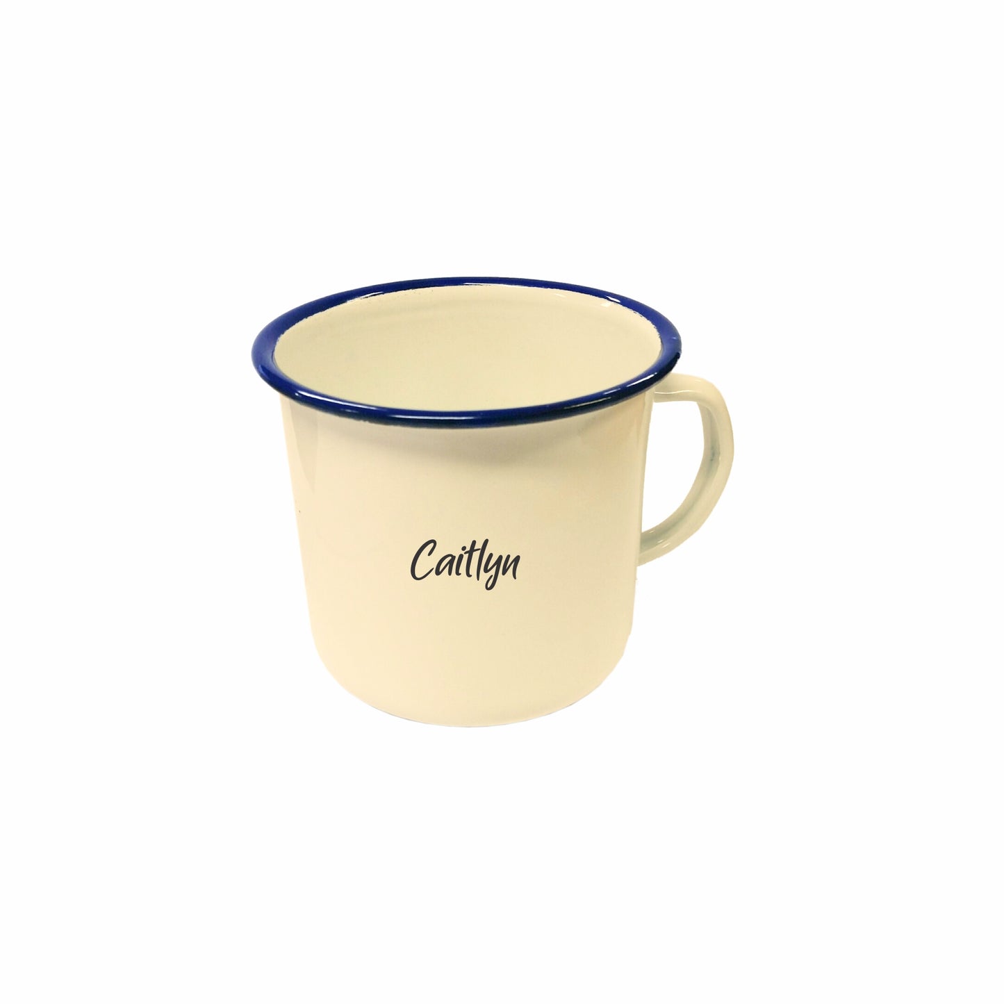 Set of 4 Camping Mugs 8cm Medium Personalised Colour Pannikin Travel Picnic Mug Enamel Rustic Cups - fair-dinkum-gifts
