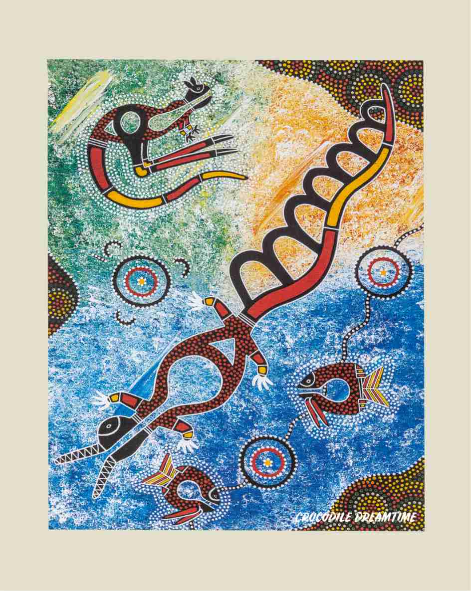 Canvas Art Print - Crocodile Dreamtime