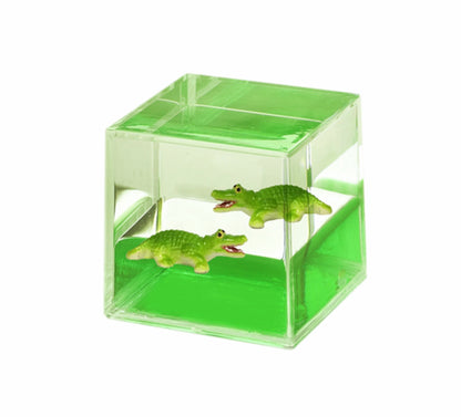 Oily Water Cubes Aussie Gifts Souvenirs Paperweights Coloured Liquid with Floaters - fair-dinkum-gifts