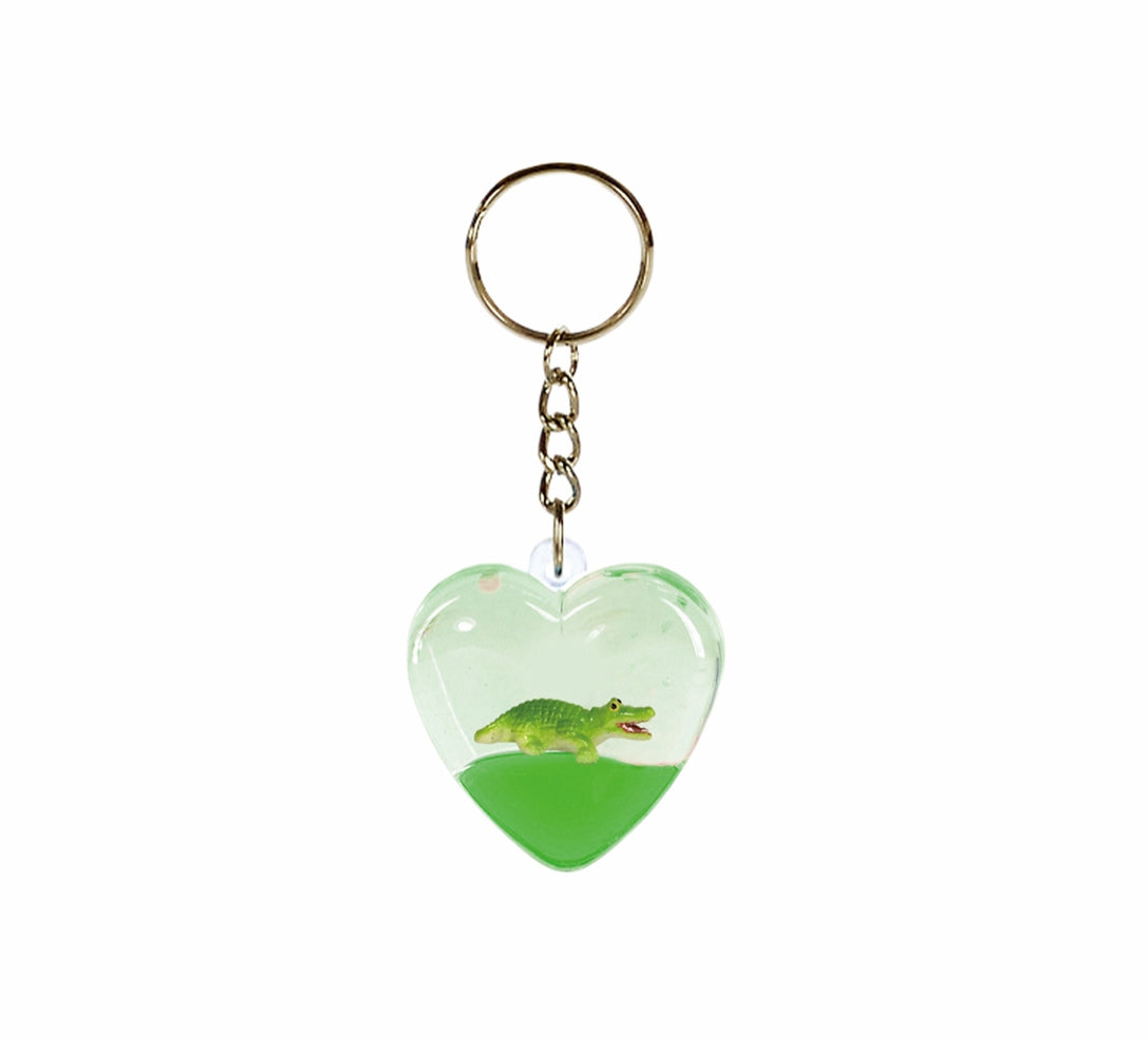 Oily Heart Key Rings Aussie Gifts Souvenirs Coloured Liquid with Floaters Love Heart Keyrings - fair-dinkum-gifts