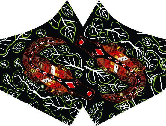 NEW DESIGNS Bulurru Aboriginal Design Face Mask Adult Adjustable