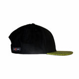 Croc Skin Flat Peak Cap Australian Design Mens Womens Unisex Black Green - fair-dinkum-gifts