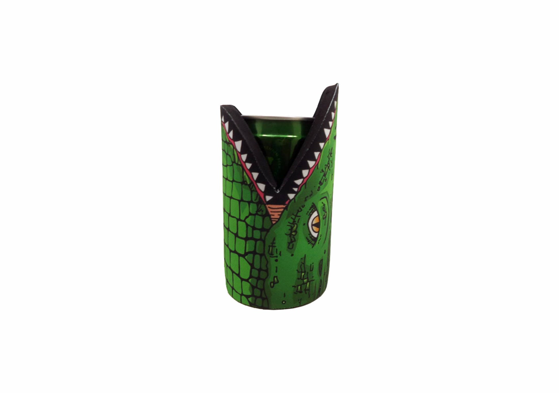 Croc Stubby Holder Pack of 4 Crocodile Drink Cooler Can Holder Neoprene Aussie Green - fair-dinkum-gifts