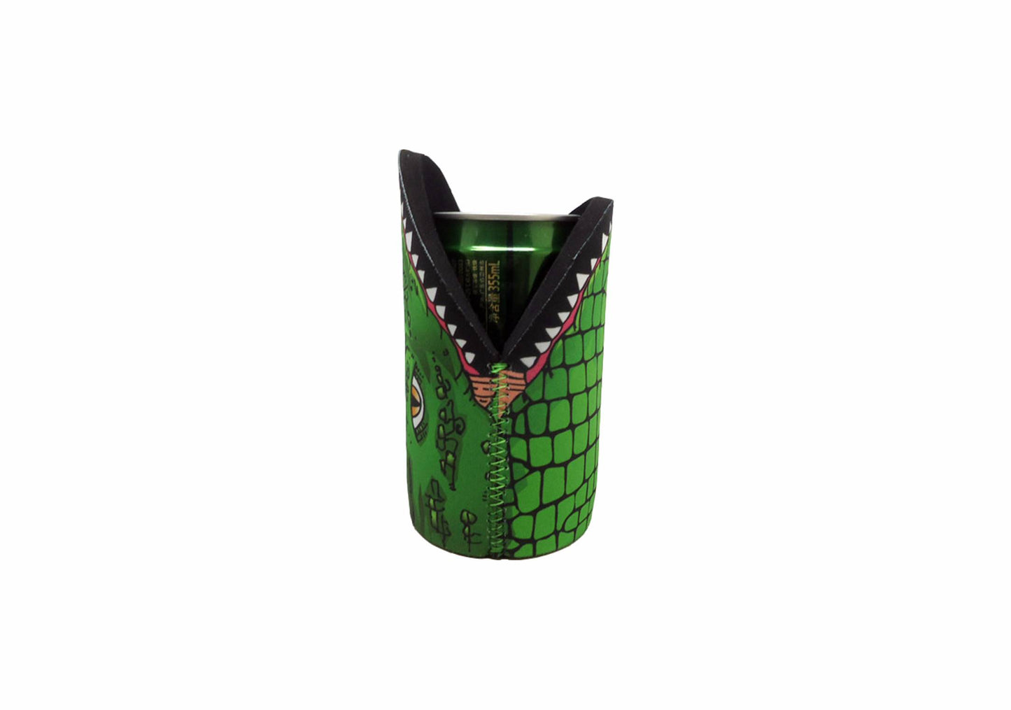 Croc Stubby Holder Pack of 4 Crocodile Drink Cooler Can Holder Neoprene Aussie Green - fair-dinkum-gifts