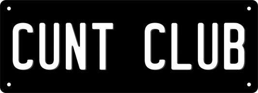 Number Plate - CUNT CLUB