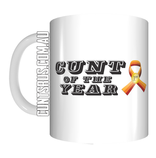 C U N T Of The Year Mug Office Award Gift Present 1st Ribbon CRU07-92-8191 - fair-dinkum-gifts