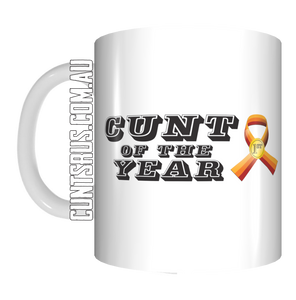 C U N T Of The Year Mug Office Award Gift Present 1st Ribbon CRU07-92-8191 - fair-dinkum-gifts