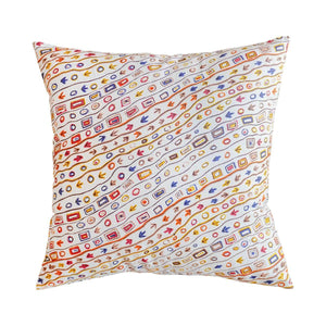 Cotton Canvas Cushion Cover - Felicity Robertson White - Red Earth Market