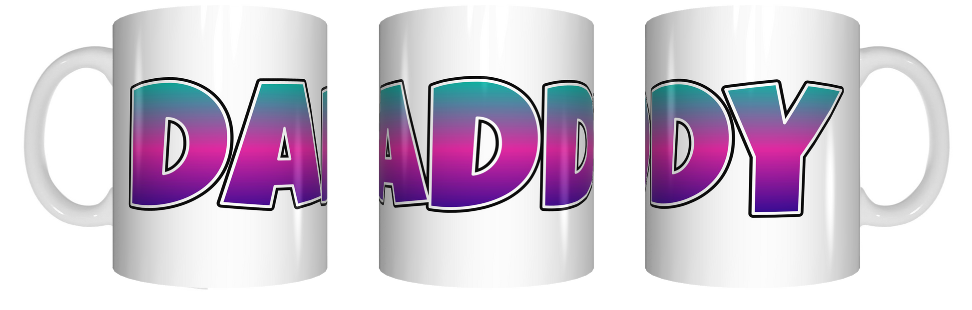 Daddy Colourful Wraparound Coffee Mug Gift Father's Day FDG07-92-26054 - fair-dinkum-gifts