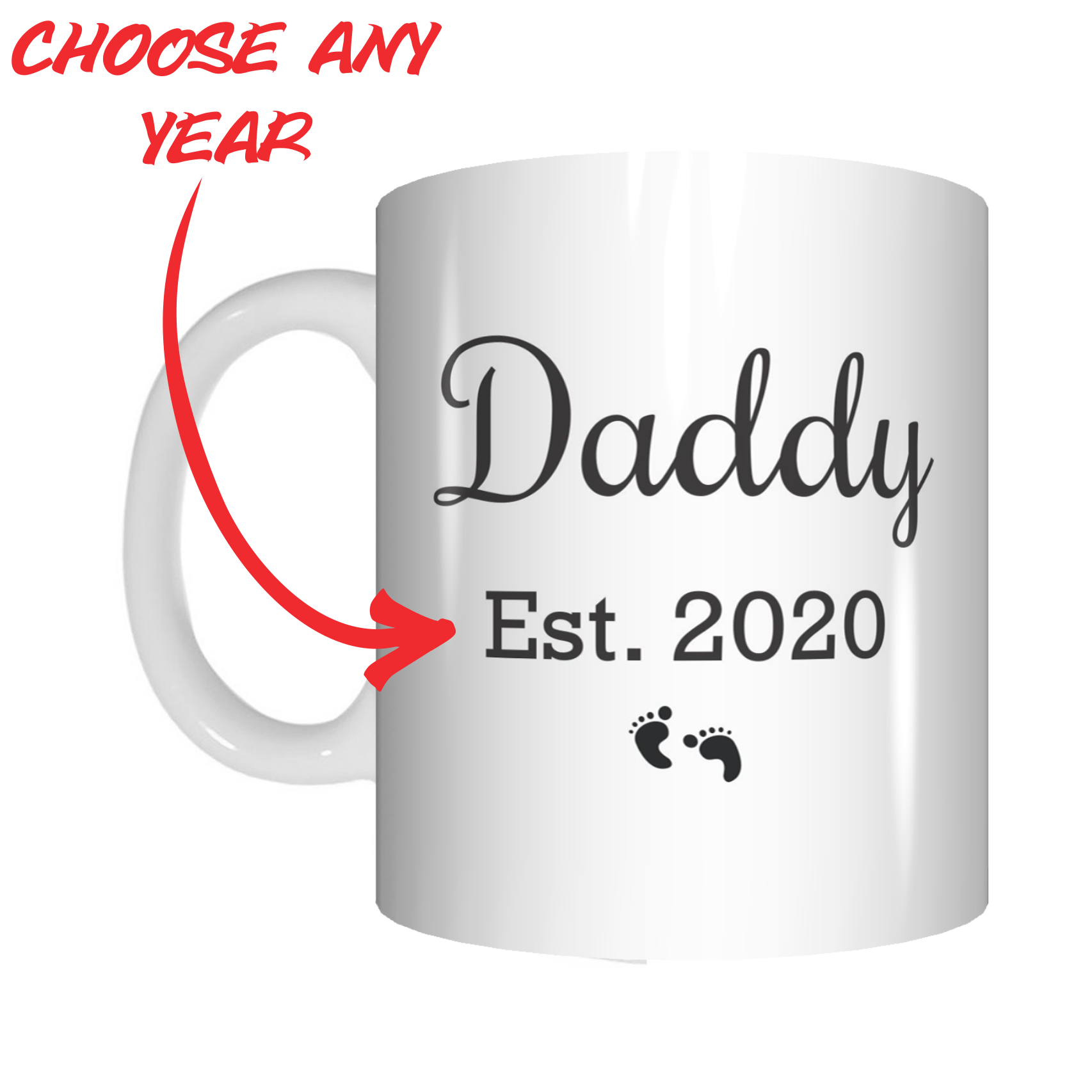 Daddy Est 2020 or any year Coffee Mug Fathers Day GIFT For Dads - fair-dinkum-gifts